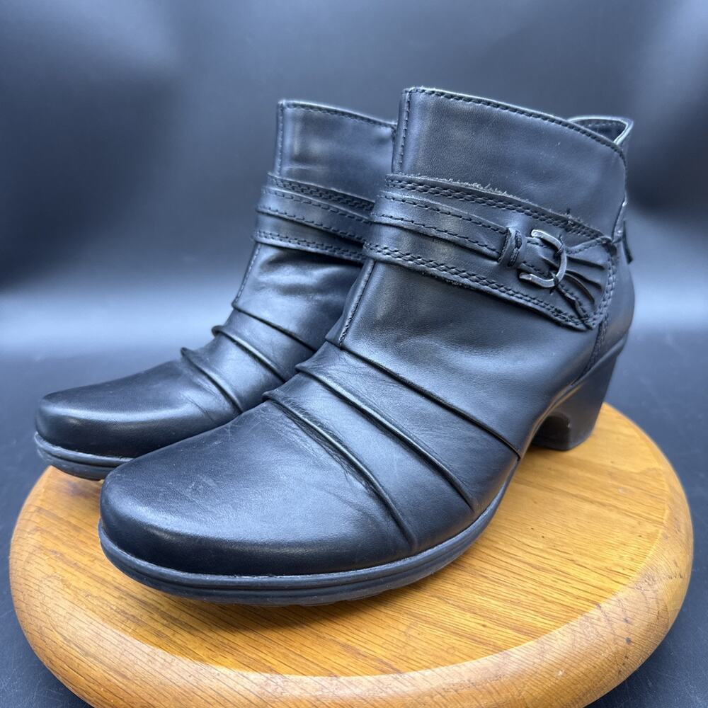 Earth Origins By Earth Black Leather Zip Up Ankle Boots Women’s 7M